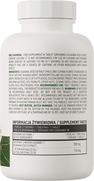 OstroVit Guarana 90 таблеток (Островит Гуарана) 391324 фото