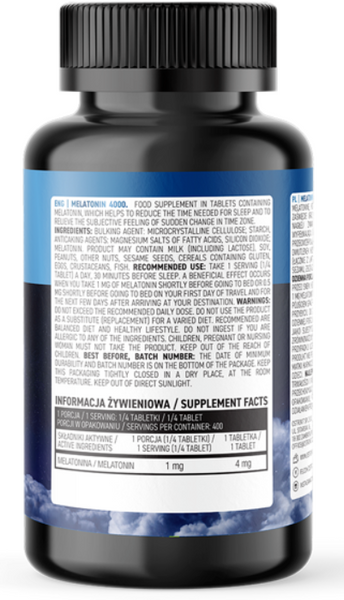 OstroVit Melatonin 4000 Мелатонін 100 таблеток (Островіт Мелатонін) 1023018 фото