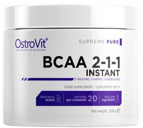 OstroVit BCAA Instant 200 g Pure (ОстроВіт BCAA Розчинний Чистий) 418142 фото