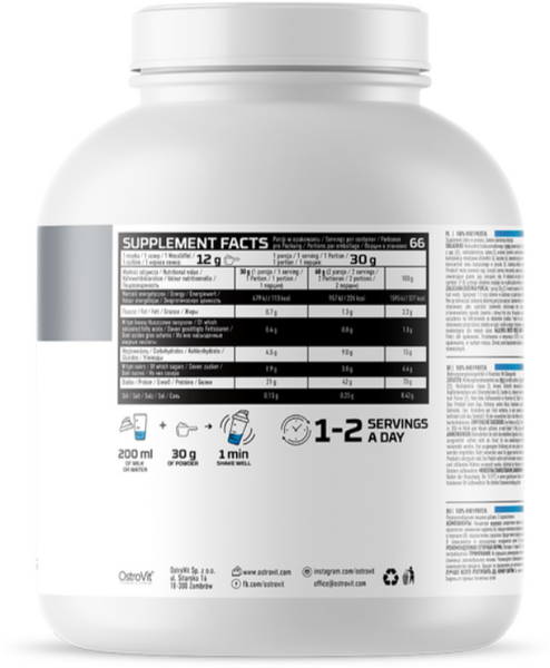 OstroVit Whey Protein 2000 g Vanilla (Островіт Протеїн Ваніль) 1186981 фото