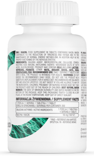 OstroVit Niacin 200 таблеток (Островіт Ніацин) 1023019 фото