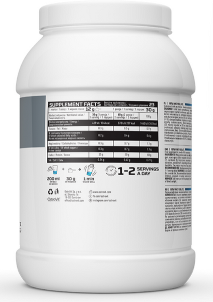 OstroVit 100% Whey Isolate 700 g Vanilla (ОстроВіт Ізолят сироваткового протеїну Ваніль) 1161103 фото