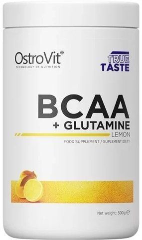 OstroVit BCAA + Glutamine 500 g Lemon (ОстроВіт BCAA + Глютамін Лимон) 418144 фото