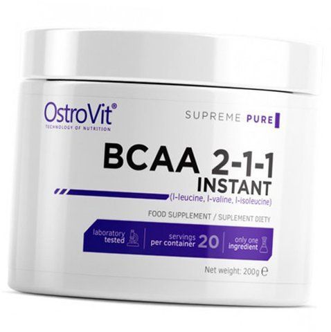 OstroVit Supreme Pure Bcaa 2-1-1 Instant 200 g Natural (Островит Суприм Чистый ВСАА) 511811 фото
