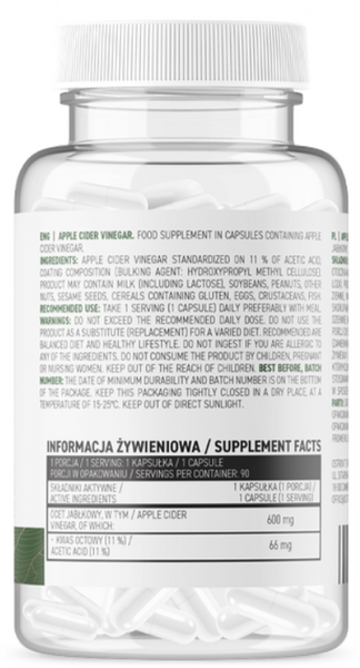 OstroVit Apple Cider Vinegar VEGE 90 капсул (ОстроВіт Яблучний оцет VEGE) 1022024 фото