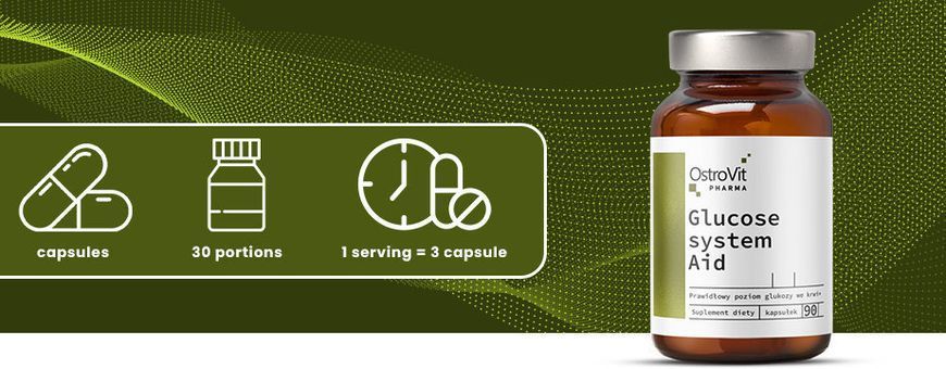 OstroVit Pharma Glucose System Aid 90 капсул (Островит контроль уровня глюкозы в крови) 970194 фото