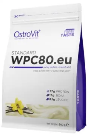 OstroVit Standard WPC80.eu 900 g Vanilla (Островіт Протеїн Стандарт Ваніль) 392017 фото