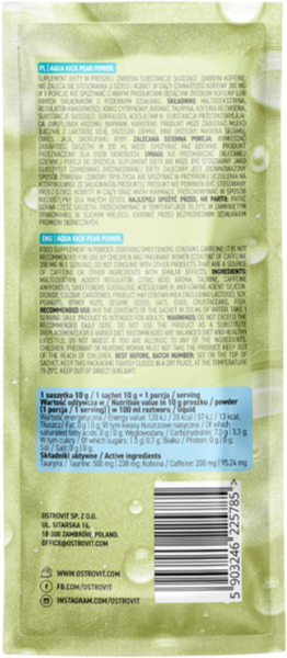 OstroVit Aqua Kick Pear Power 10 g Pear (ОстроВіт Aqua Kick Енергія Груша) 1022029 фото