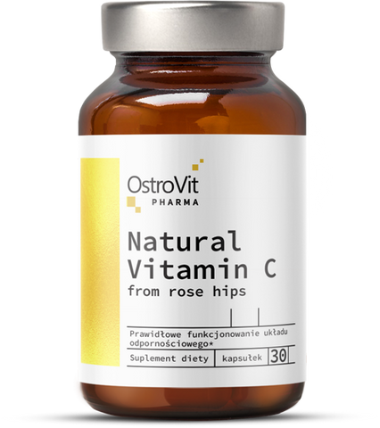 OstroVit Pharma Natural Vitamin C from Rose Hips 30 капсул (Островіт Вітамін С) 970199 фото