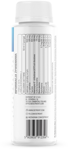 OstroVit Endurance Shot 100 ml Grapefruit (ОстроВіт Шот Витривалість Грейпфрут) 1186990 фото