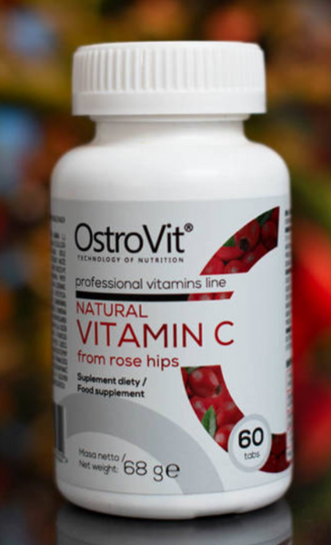 OstroVit Natural Vitamin C from rose hips Вітамін C з шипшиною 60 таблеток (Островіт Натуральний Вітамін С) 1072882 фото