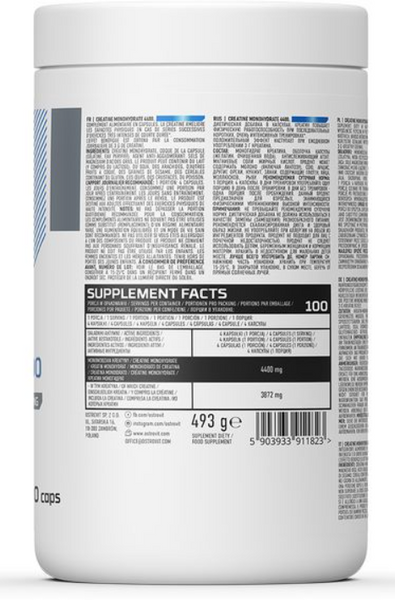 OstroVit Creatine Monohydrate 4400 400 капсул (ОстроВіт Креатин моногідрат) 1186995 фото