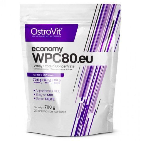 OstroVit Economy WPC80.eu 700 g Chocolate Caramel (ОстроВіт Економний WPC80 Шоколад-Карамель) 392079 фото