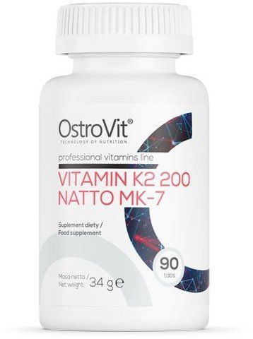 OstroVit Vitamin K2 200 Natto MK-7 90 таблеток (Островіт Вітамін K2) 819028 фото