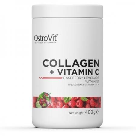 OstroVit Collagen + Vitamin C 400 g Raspberry Mint Lemonade (ОстроВіт Колаген + Вітамін C Малина-М&rsquo;ята) 970785 фото