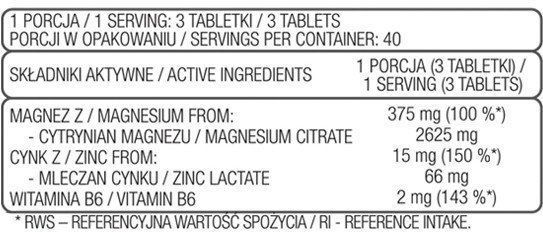 OstroVit MgZB Ultra 120 таблеток (Островит МЗБ Магний с Цинком) 512661 фото