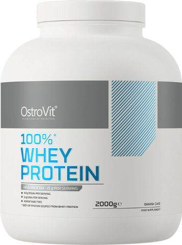 OstroVit Whey Protein 2000 g Banana Cake (Островіт Протеїн Банановий Торт) 392059 фото