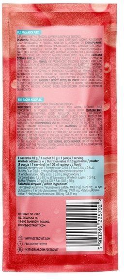 OstroVit Aqua Kick Flex со вкусом клубники 24х10 г (Островит Аква Кик Флекс Поддержка суставов) 936553 фото