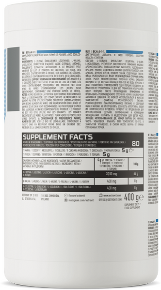 OstroVit BCAA 8-1-1 400 g Lemon (ОстроВіт BCAA 8-1-1 Лимон) 433329 фото