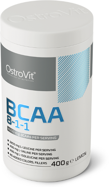OstroVit BCAA 8-1-1 400 g Lemon (ОстроВіт BCAA 8-1-1 Лимон) 433329 фото