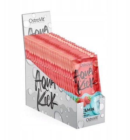 OstroVit Aqua Kick VIT&MIN Комплекс вітамінів та мінералів зі смаком полуниці 24х10 г (ОстроВіт Aqua Kick Вітаміни та мінерали) 936554 фото