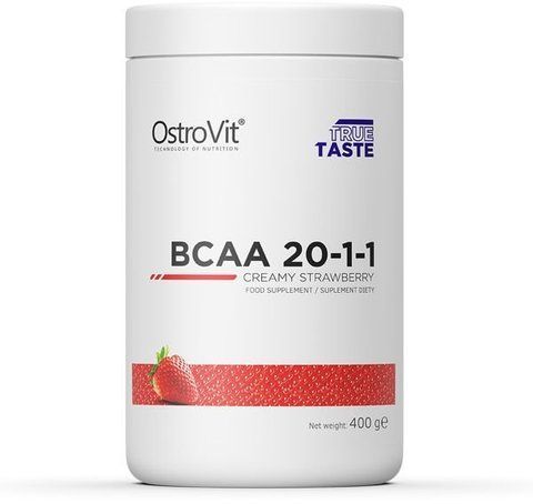 OstroVit BCAA 20-1-1 400 g Strawberry Cream (ОстроВіт BCAA Полуничний крем) 936556 фото