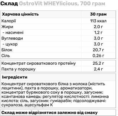 OstroVit WHEYlicious 700 g Chocolate Banana (Островит Протеин Шоколад Банан) 970795 фото