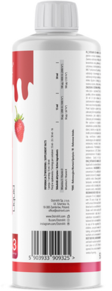 OstroVit Vitamin D3 4000 + K2 MK-7 Liquid вкус клубничный (Островит Витамин Д3 + К2) 1072905 фото