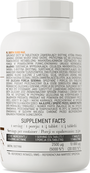 OstroVit Biotin 10.000 MAX 60 таблеток (ОстроВіт Біотин MAX) 1072828 фото