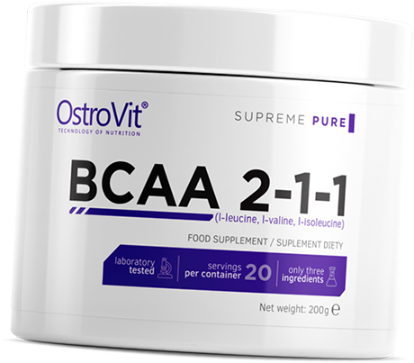 OstroVit Extra Pure BCAA 200 g Pure (Островит Экстра Чистый ВСАА Чистый) 391306 фото