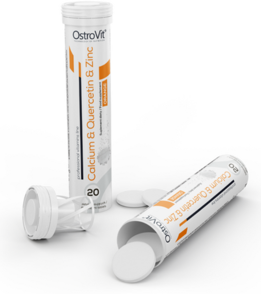 OstroVit Calcium & Quercetin & Zinc 20 шипучих таблеток Апельсин (ОстроВіт Кальцій, Кверцетин, Цинк) 1072831 фото