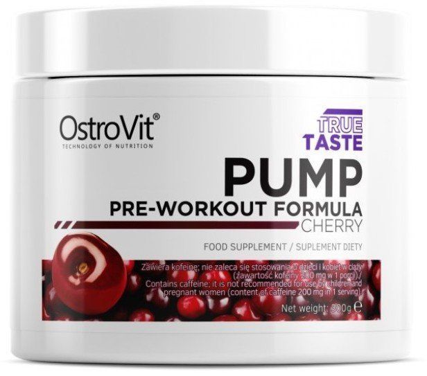 OstroVit PUMP Pre-Workout Formula 300 g Cherry (Островит Памп Перед тренировкой Формула Вишня) 998776 фото