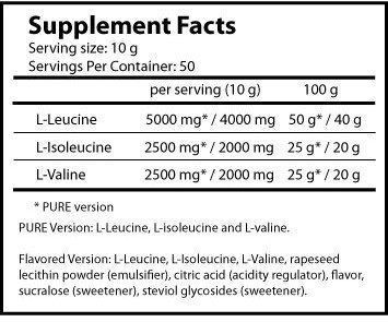 OstroVit BCAA 2-1-1 500 g Pure (Островит ВСАА Чистый) 511790 фото