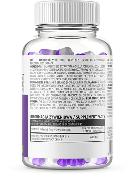 OstroVit Fenugreek Vege Экстракт семян пажитника 90 капсул (Островит Экстракт семян пажитника) 805978 фото