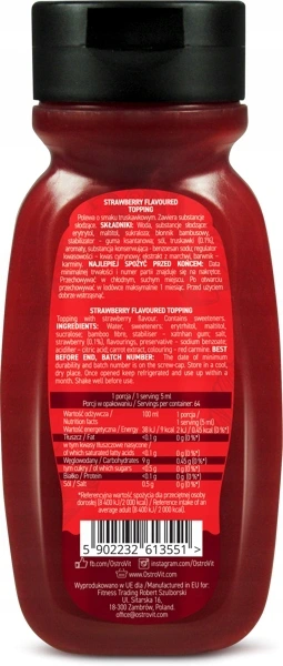OstroVit Strawberry Flavoured Topping 320 ml (Островит Клубника Ароматный Топпин) 562786 фото